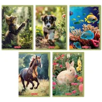 Zeszyt Animals Herlitz A5 32 kartki - kratka 10 szt w opakowaniu