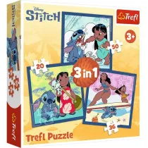 Puzzle 3w1 Czas ze Stitchem TREFL