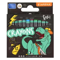 Kredki woskowe 12 kolor�w Skate Dino STARPAK 536296 12 szt.