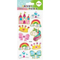 Happy Color Naklejki 3D FANCY - Pink Princess, 90x210 mm