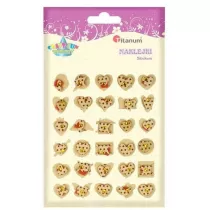 Titanum Naklejki papierowe 3D serca groszki mix