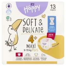 Bella Baby Happy Pieluszki jednorazowe 4+ maxi plus (9-15 kg) 13 szt.