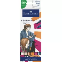 Faber-Castell Pisak dwustronny Goldfaber Sketch manga 6 szt.