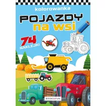 Pojazdy na wsi plus naklejki. Kolorowanka