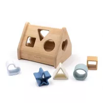 Sorter z silikonowymi ksztatami niebieski 12m+ Bamboom