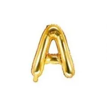 PartyDeco Balon foliowy Litera A 35cm zoty