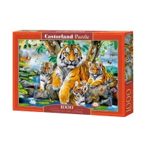 Puzzle 1000 el. Tygrysy przy potoku Castorland