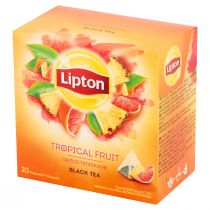 Lipton Herbata czarna aromatyzowana Owoce tropikalne 20 x 1,7 g
