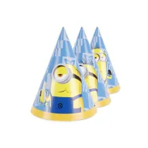 PartyDeco Czapeczki Minionki 16cm