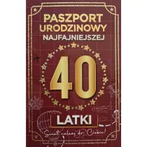 Yeku Karnet Urodziny 40 Nowy paszport damskie