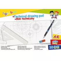Pbs Connect Blok techniczny A3 biay 150 g 10 kartek