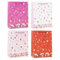 Torebka ozdobna 26x32x10 serce mix ROZETTE