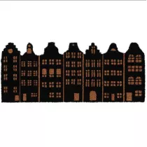 Esschert Design Dekoracyjna wycieraczka domki 75x30 cm