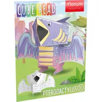 Monumi Cube head. Dino. Pterodaktyl. Z i pokoloruj