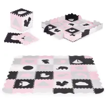 Mata piankowa z potkiem puzzle suchy basen 36 elementw Ecotoys