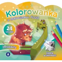 Malowanka 200X190 Kolorowanka z tatua�ami FLUO Dinozaury SKRZAT 077643