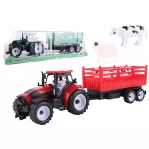 Traktor z przyczep burtow i zwierztami mix Pro Kids