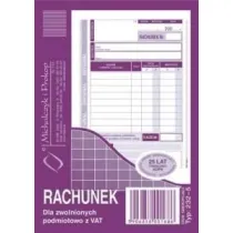 Michalczyk i Prokop Druk Rachunek/Zwolnienie z podatku VAT A6