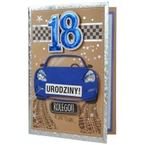Kukartka Karnet B6 FR-002 Urodziny 18 m�skie