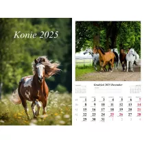 Kalendarz 2025 cienny Konie