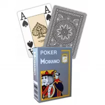 Poker, karty do gry, szare Modiano