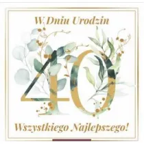 Art Nuvo Karnet kwadrat 40 urodziny damskie CK-02