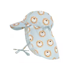 Lassig Czapka przeciwsoneczna z daszkiem i oson karku UV80 Splash & Fun Lew powder blue, rozm. 50/51
