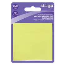 Strigo, Karteczki samoprzylepne transparentne - jasnote, 50 kartek