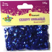 Titanum Cekiny okrge 7 mm CM6DB granatowe 14 g