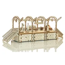 Drewniane puzzle 3D. Stacja kolejowa Wooden.City