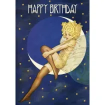 Madame Treacle Karnet B6 brokat z kopert� Urodziny Ksi�yc