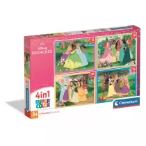 Puzzle 4w1 Super Kolor Disney Princess Clementoni