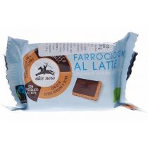 Alce Nero Herbatniki orkiszowe z mleczną czekoladą fair trade 28 g Bio