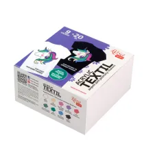 Rosa Farby do tkanin Unicorn 9x20 ml