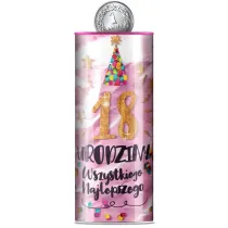 Skarbonka puszka Urodziny 18 Kukartka