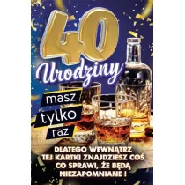 Yeku Karnet Urodziny z nak�adk� na butelk� 40