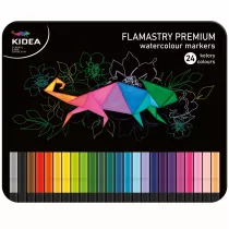 Derform Flamastry kwadratowe w metalowym pude�ku 24 szt.