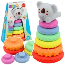 Piramidka sensoryczna z koal� 7el. LeanToys