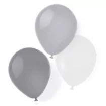 Amscan Balony lateksowe silver dream 25,4cm/10