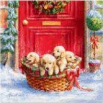 Paw Serwetka Lunch Decor Christmas puppies 33x33 20szt./op.