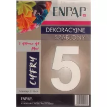 Enpap Szablon dekoracyjny A5 Plexi cyfra 5