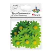 Titanum Filcowe dekoracje 3D kwiaty zielone 10 szt.