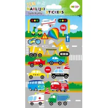 Happy Color Naklejki 3D SOFT PUFFY FUN - Street Cars, 110X205 mm