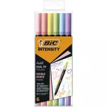 Bic Pisak dwustronny Intensity Dual Pastel 6 szt.