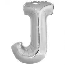 Amscan Balon foliowy litera J srebrna 58x86cm
