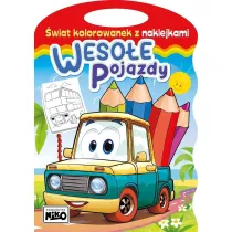 �wiat kolorowanek z naklejkami. Weso�e pojazdy
