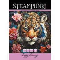 Kolorowanka A4 8 obrazkw Steampunk Tygrys