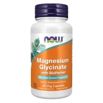 Now Foods Glicynian Magnezu z Bioperyn Suplement diety 60 kaps.