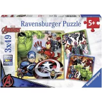 Puzzle dla dzieci 3x49 el. Marvel Avengers Ravensburger