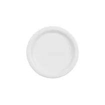PartyDeco Talerzyki papierowe bia�e 18cm
